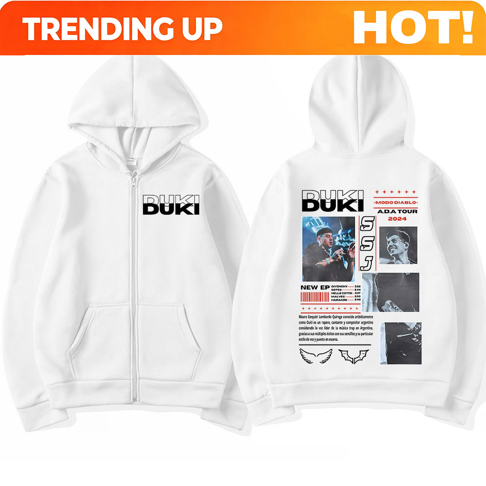 Mens Fashion Zip Up Hoodies - Худи на молнии Rapper Duki ADA