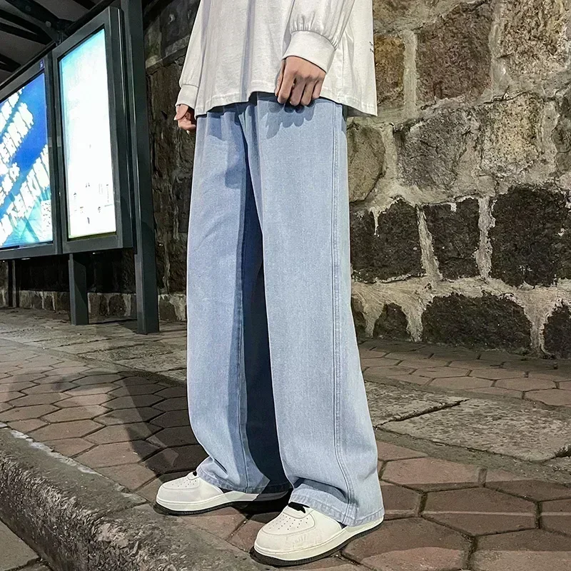 Men'S Fashion Grey Jeans - Корейский стиль, уличная мода, новые модели,