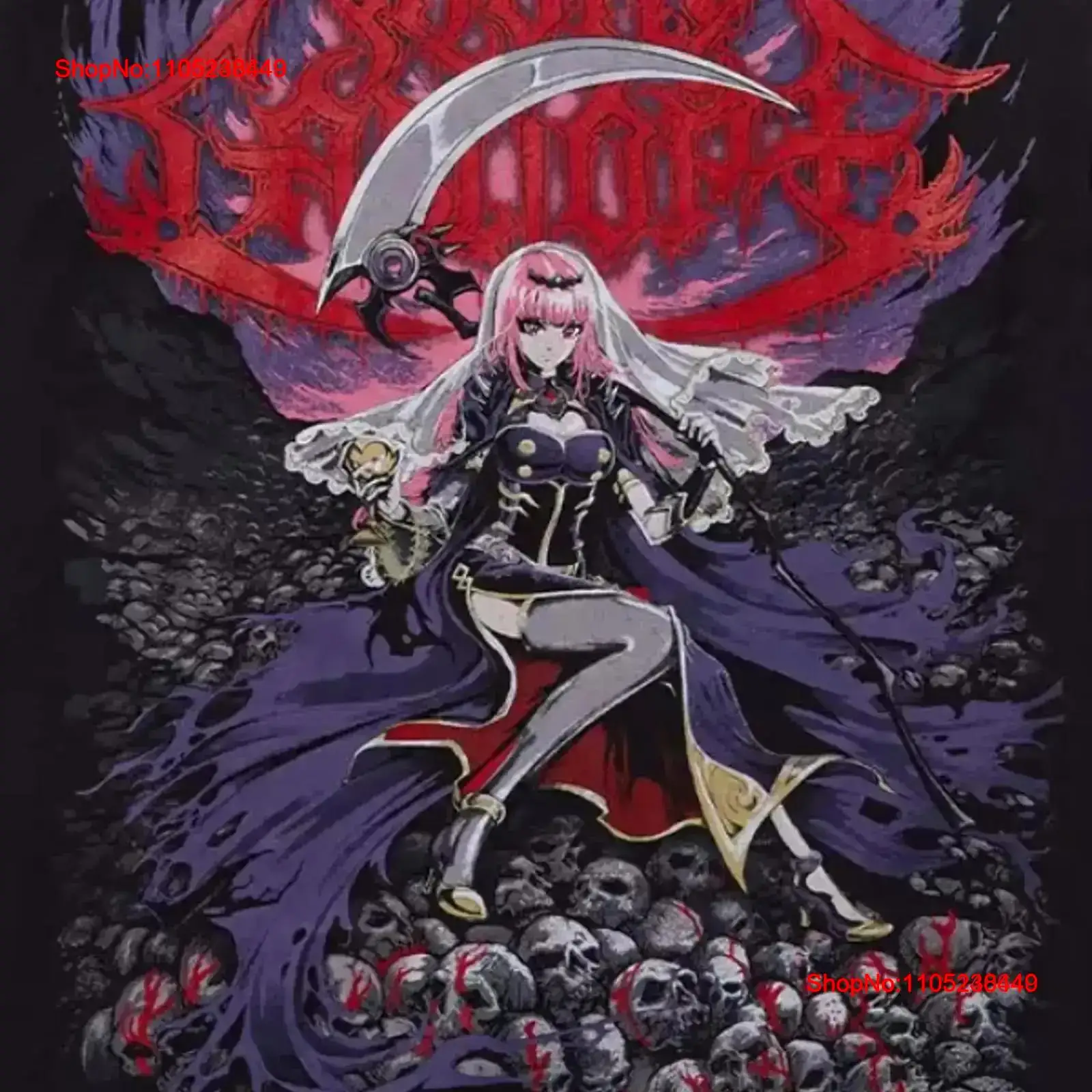 Men'S Fashion X - Футболка Ghost X Mori Calliope Metalcropolis,