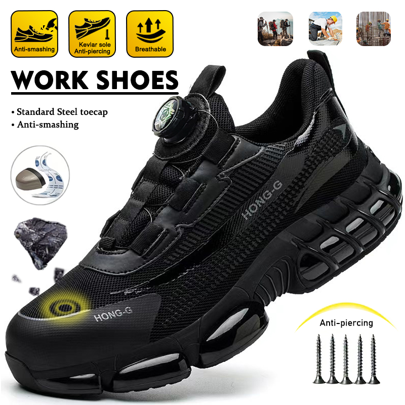 Mens Fashion Trainers - Модные вращающиеся кнопки, рабочие ботинки для